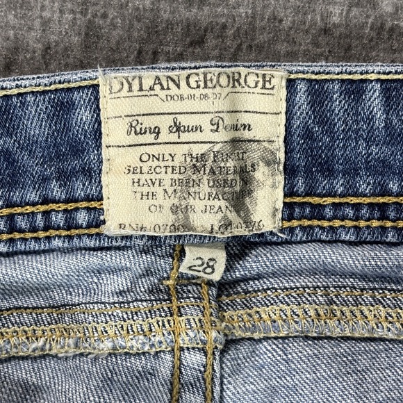 Dylan George Jeans Womens 28 Blue Bootcut Stretch Denim Mid Rise Distressed‎ - Picture 2 of 8